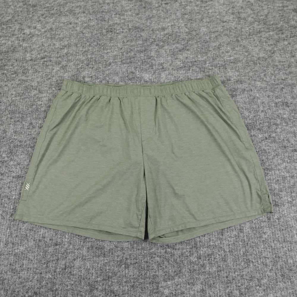 RHONE Shorts Mens 2XL‎ Light Green Lined Pull On Soft Gym Running Training
